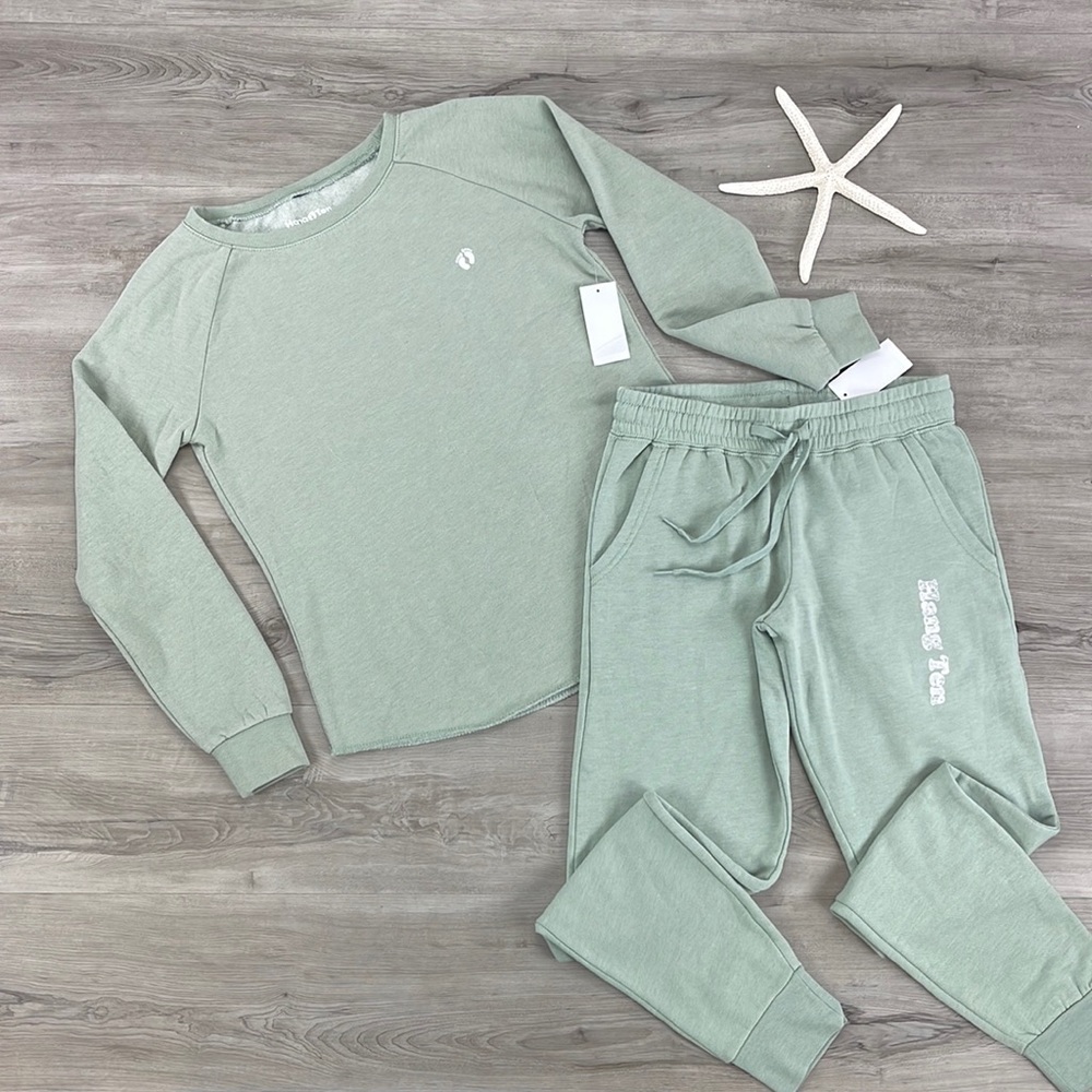 🔆HANG TEN🔆 CLASSIC LS CREW CLASSY PANT SET - Picture 3 of 17